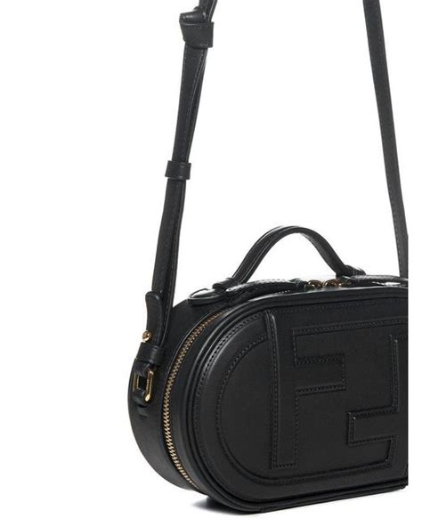 fendi o'lock mini leather camera bag|Fendi black handbags.